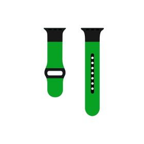 CoverZone Apple Watch 4 Uyumlu 42-44 mm Çift Renk Spor Kayış Yeşil Kordon