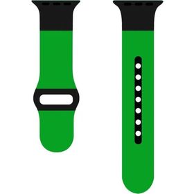 CoverZone Apple Watch 4 Uyumlu 42-44 mm Çift Renk Spor Kayış Yeşil Kordon