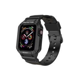 CoverZone Apple Watch 4 Uyumlu Double Protect 38-40 mm Gnabry Antishock Siyah Kordon