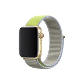 CoverZone Apple Watch 40 mm Bilekli Kumaş Yeşil Gri Kordon