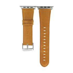 CoverZone Apple Watch 40 mm Hakiki Deri Kayış Açık Kahverengi Kordon