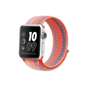 CoverZone Apple Watch 42-44 mm Bilekli Gri Turuncu Fabric Kumaş Kayış Kordon