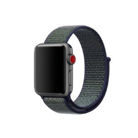 CoverZone Apple Watch 42-44 mm Fabric Bilekli Kumaş Kayış Siyah Yeşil Kordon