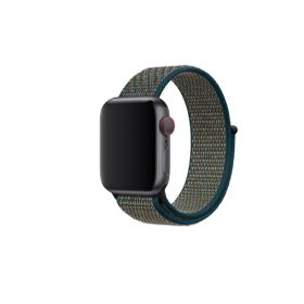 CoverZone Apple Watch 42-44 mm Fabric K15 Bilekli Kumaş Kayış Turuncu Yeşil Kordon