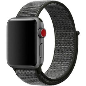 CoverZone Apple Watch 42-44 mm Siyah İçi Renkli Fabric Bilekli Kumaş Kayış Kordon