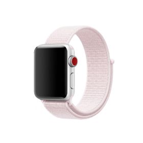 CoverZone Apple Watch 42-44 mm Toz Pembe Fabric Bilekli Kumaş Kayış Kordon