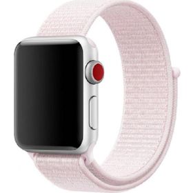 CoverZone Apple Watch 42-44 mm Toz Pembe Fabric Bilekli Kumaş Kayış Kordon