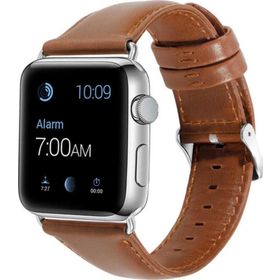 CoverZone Apple Watch 42 mm Kahverengi Deri Kordon