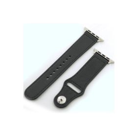 CoverZone Apple Watch 42 mm Kayış Siyah Deri Kordon