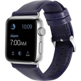 CoverZone Apple Watch 42 mm Lacivert Deri Kordon