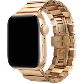 CoverZone Apple Watch 42 mm Metal Arjen Katlamalı Rose Gold Kordon