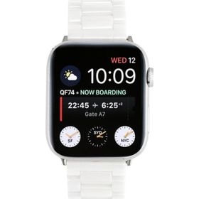 CoverZone Apple Watch 42 mm Metal Seramik Beyaz Kordon