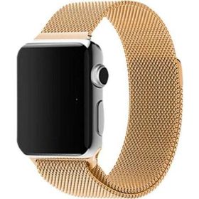 CoverZone Apple Watch 42 mm Mıknatıslı Metal Kayış Gold ENT Kordon