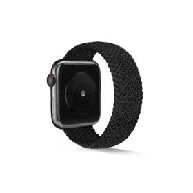CoverZone Apple Watch 42 mm Small Knitting Braid Siyah Kordon