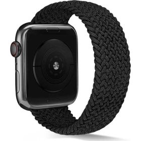 CoverZone Apple Watch 42 mm Small Knitting Braid Siyah Kordon