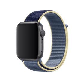 CoverZone Apple Watch 42 mm Uyumlu Alaska Mavi Spor Loop Kordon