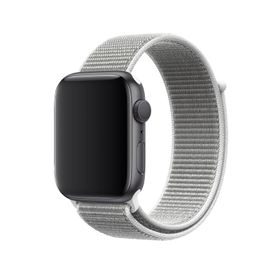 CoverZone Apple Watch 42 mm Uyumlu Beyaz-Gri Spor Loop Kordon