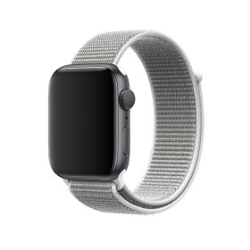 CoverZone Apple Watch 42 mm Uyumlu Beyaz-Gri Spor Loop Kordon