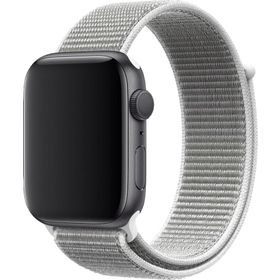 CoverZone Apple Watch 42 mm Uyumlu Beyaz-Gri Spor Loop Kordon