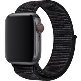 CoverZone Apple Watch 42 mm Uyumlu Kırçıllı Siyah Spor Loop Kordon