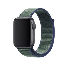 CoverZone Apple Watch 42 mm Uyumlu Yeşil-Lacivert Spor Loop Kordon