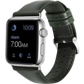 CoverZone Apple Watch 42 mm Yeşil Deri Kordon