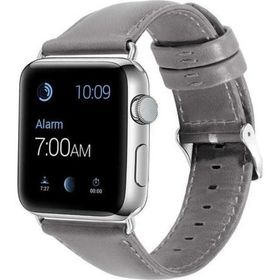 CoverZone Apple Watch 44 mm Gri Deri Kordon
