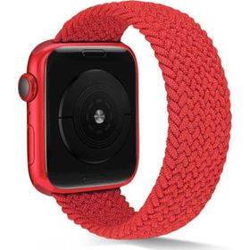 CoverZone Apple Watch 44 mm Knitting Braid Medium Kırmızı Kordon