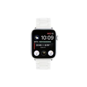 CoverZone Apple Watch 44 mm Metal Seramik Beyaz Kordon