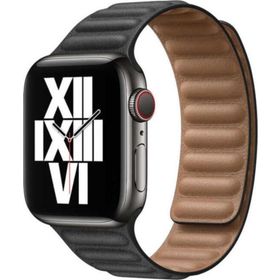 CoverZone Apple Watch 44 mm Segment Deri Siyah Kordon