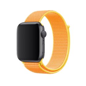 CoverZone Apple Watch 44 mm Uyumlu Güneş Sarısı Spor Loop Kordon