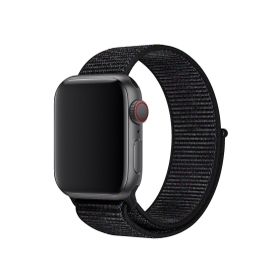CoverZone Apple Watch 44 mm Uyumlu Kırçıllı Siyah Spor Loop Kordon