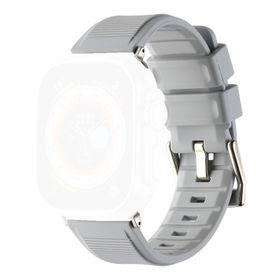 CoverZone Apple Watch 45 mm Kauçuk Spor Esnek Metal Tokalı Glamour Space Gray Kordon