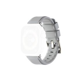 CoverZone Apple Watch 45 mm Kauçuk Spor Esnek Metal Tokalı Glamour Space Gray Kordon