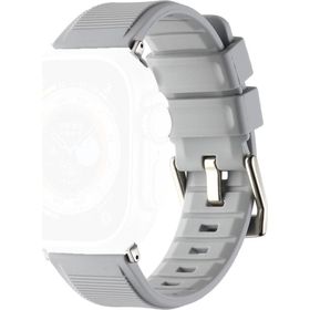 CoverZone Apple Watch 45 mm Kauçuk Spor Esnek Metal Tokalı Glamour Space Gray Kordon