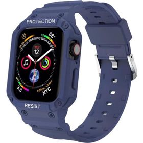 CoverZone Apple Watch 5 38-40 mm Uyumlu Double Protect Gnabry Lacivert Kordon