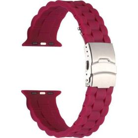 CoverZone Apple Watch 5 42-44 mm Uyumlu Metal Toka Delikli Panoply Silikon Kordon