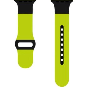 CoverZone Apple Watch 5 Uyumlu 42-44 mm Çift Renk Spor Kayış Fıstık Yeşili Kordon
