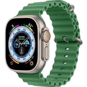 CoverZone Apple Watch 5 Uyumlu Okyanus Quintessential 38-40 mm Kabartmalı Metal Tokalı Yeşil Kordon