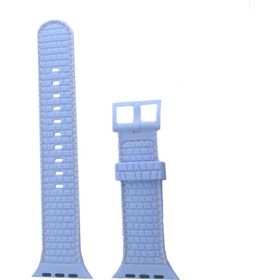 CoverZone Apple Watch 6 Uyumlu Delikli Vlahovic 42-44 mm Dikişli Tokalı Lila Kordon