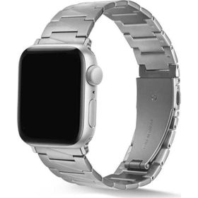 CoverZone Apple Watch 7 45 mm Uyumlu Z Type Model Metal Gümüş Kordon