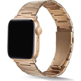 CoverZone Apple Watch 7 45 mm Uyumlu Z Type Model Metal Rose Gold Kordon
