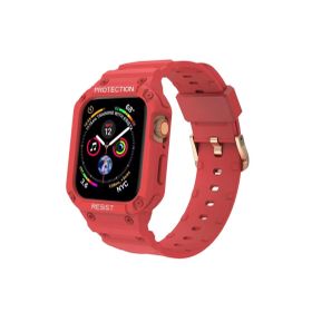 CoverZone Apple Watch 7 Uyumlu Double Protect 45 mm Gnabry Antishock Kırmızı Kordon