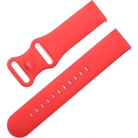 CoverZone Apple Watch 7 Uyumlu Kayış Yumuşak Çift Tokalı 41 mm Termoplastik Kırmızı Kordon