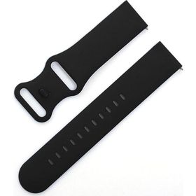 CoverZone Apple Watch 7 Uyumlu Kayış Yumuşak Çift Tokalı 41 mm Termoplastik Siyah Kordon
