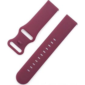 CoverZone Apple Watch 7 Uyumlu Kayış Yumuşak Çift Tokalı 45 mm Termoplastik Mor Kordon