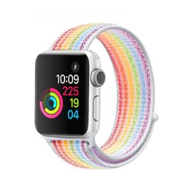 CoverZone Apple Watch Colorful 42 mm Bilekli Kumaş Kordon