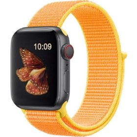 CoverZone Apple Watch Sarı Turuncu 38-40 mm Bilekli Fabric Kumaş Kordon