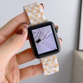 CoverZone Apple Watch Ultra Uyumlu Metal Toka Tasarımlı 49 mm Double Color Desenli Sarı Beyaz Kordon