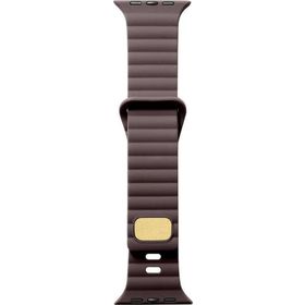 CoverZone Apple Watch Ultra Uyumlu Metal Toka Tasarımlı 49 mm Strip Kabartmalı Kahverengi Kordon